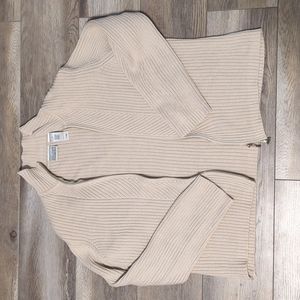 Liz Claiborne tan ribbed jacket